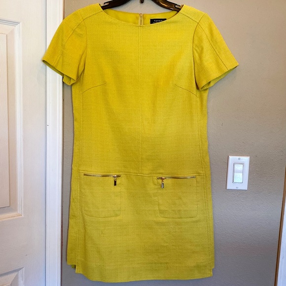 tahari yellow dress
